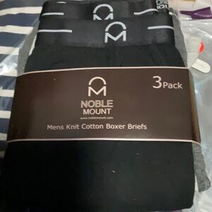 ⚡️Noble Mount Men's Stretch Cotton Knit Boxer Briefs 3-Pack (Black/Gray)
